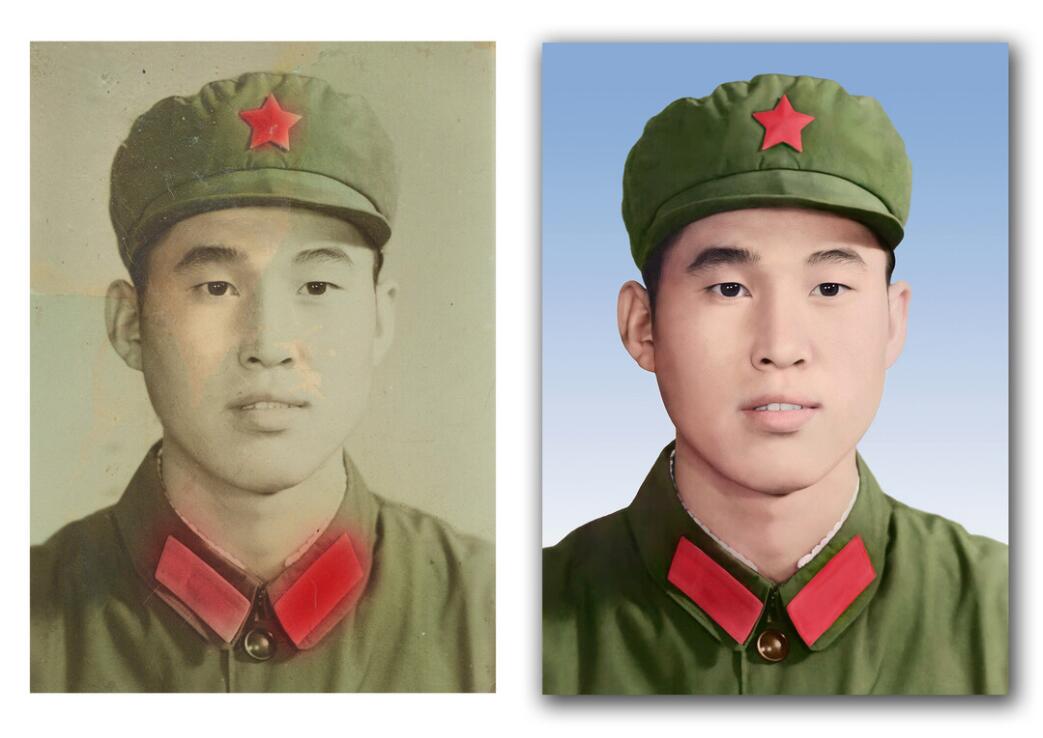 海南藏族破损照片修复-18